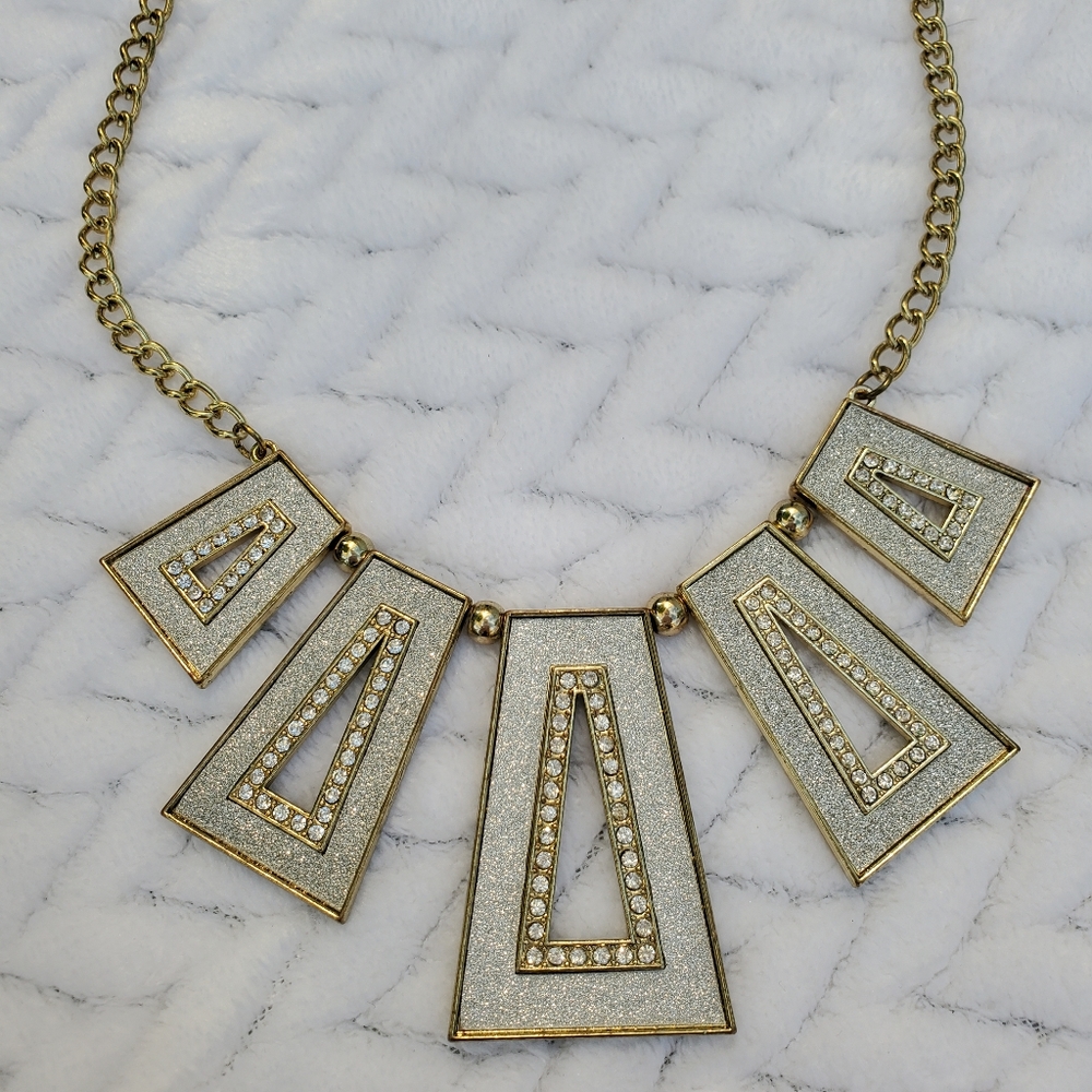 JL Art Deco Statement Necklace NWT